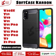 Softcase Vivo V7 V11 V15 V19 V20 SE Y51 Z1 Pro Casing Ipaky Carbon Shock Rugged Protection