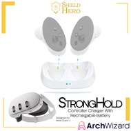Shield Hero Stronghold Controller Charger with Rechargeable Battery for Meta Quest 3  🚀 Meta Quest 3 Accessory - ArchWiz