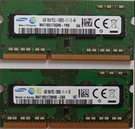 🎬2 x Samsung 4GB DDR3 PC3L-12800S Laptop RAM🎯