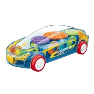 Children's Car Toy Inertia Resistant Transparent Gear Light Toy Car