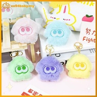 xo94bsby Splatoon Inkling Plush Keychain Anime Orange Red Inkling Animal Backpack Pendant Soft Stuff