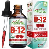 Why Choose Organic Vitamins B12Liquid sublingual absorption with strong effect60x5000Microgram Methy