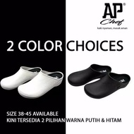 Attractive CHEF SHOES AP CHEF RUBBER KITCHEN SHOES 3845 BLACK WHITE AP BOOTS