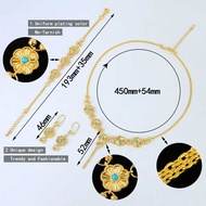 Ethiopin Ury Gold Wedding Jewelry Set 21K Gold Plted Arbic Design Necklce Brcelet Errings Dubi