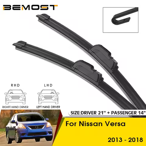 Car Wiper Blades For Nissan Versa 2013-2018 Windshield Windscreen Front Window Blades 21"+14" Car Ac
