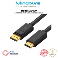 MINDPURE AD029 1.5M DP TO HDMI Cable 4K*2K 30Hz (Black)