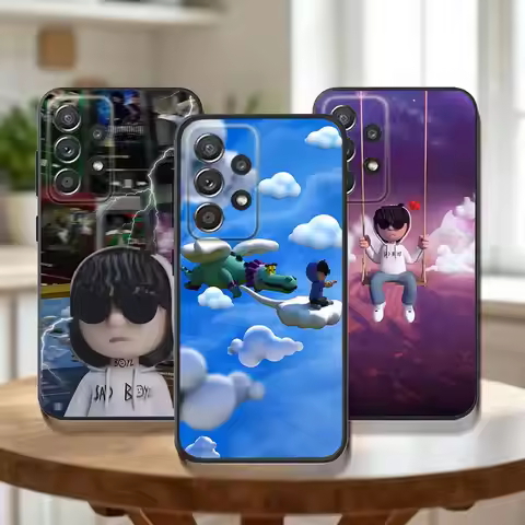 Junior H $AD BOYZ 4 LIFE Phone Case For Samsung Galaxy A73,72,51,53,52,71,22,5G,Note,J7,8,9 Soft Bla