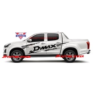 Dmax car body stickers, cutting stickers, isuzu Dmax striping stickers, 4x4 body stickers
