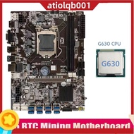 B75 BTC Mining Motherboard+G630 CPU LGA1155 8XPCIE USB Adapter Support 2XDDR3 MSATA B75 USB BTC Miner Motherboard