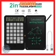 Rechargeable Tablet Calculator Small Portable Small Notepad Basic Office Calculator Notepad, Mute Fo