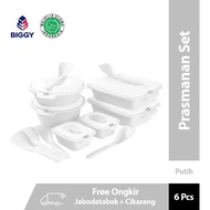 BIGGY X GRUVY Aquamarine Serving Set 6 Pcs - Prasmanan Set - Putih