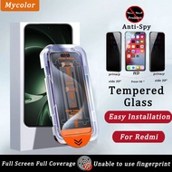 Easy Install Privacy Tempered Glass Screen Protector For Redmi K80 K70 K70E K60 K50 Ultra Gaming K40