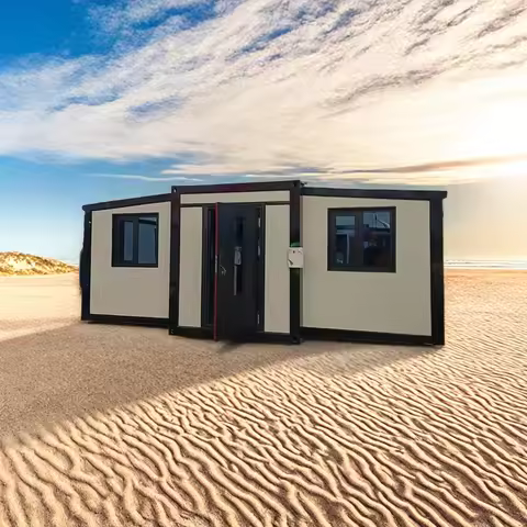 40ft Expandable Container House Luxury Modular Tiny Home Foldable Container House Solar Ready For Ap
