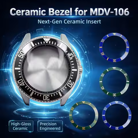 For Casio Mdv-106 Sloped Ceramic Bezel MDV106 Duro/Marlin Diving Watch bezel 41x32.8mm Upgrade Inser