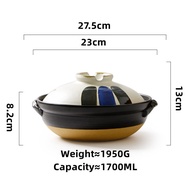 OMK 1700ML Japanese style casserole set with cover ceramic pot tableware casserole set with cover casserole set corningware