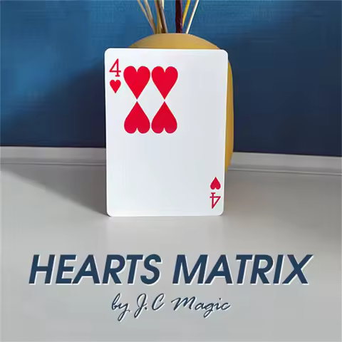 Hearts Matrix By J.C Magic Tricks Point Change 4 Hearts To 2 Card Magia Magician Close Up Street Ill