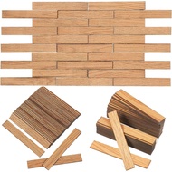 LUOZZY 80 Pcs Miniature Dollhouse Flooring 1: 12 Dollhouse Accessories 3.93X0.59 Inch Mini Wooden Do