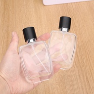 Spray Bottle Square 50ml Portable Empty Transparent Thick Glass Perfume Bottle  Refillable Sample