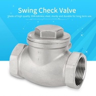officestucio-SG DN32 Stainless Steel Swing Check Valve 200PSI Female Thread Water Oil Gas