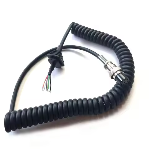 Replacement Handheld Speaker 8 Pin PTT Mic Microphone Cable For Alinco Radio EMS-57 EMS-53 DR-03T DR