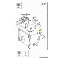 Upper Water Pipe (No.60) Mercedes-Benz C-Class W203 C180 C200 C230 M271 Kompressor Engine