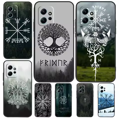 Forest Nordic Runes Case For Xiaomi Redmi Note 9 10 11 12 Pro Note 12S 9S 10S 11S Cover For Redmi 12