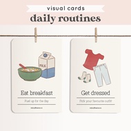 Daily Routine Flash Cards Kad Imbas Rutin Harian PECS Autism Cards Visual Cards Speech Therapy