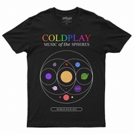 S-5XL Ready stock [Original design]Coldplay MUSIC OF THE SPHERES T-Shirt COLDPLAY MERCHANDISE T-Shir