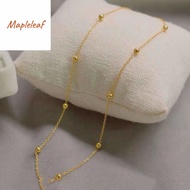 Original 916 Gold Gypsophila Small Gold Bean Necklace Clavicle Necklace