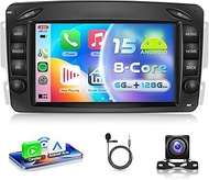 8 Core 6G + 128G Car Radio Android 15 for Mercedes Benz C CLK G Class W203 W209 W463 Viano Vito W639