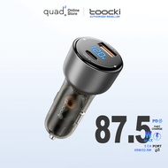 Toocki 72W / 87.5W PD Type C + USB Fast Charging Car Charger Support 45W & 65W for Samsung Huawei & 