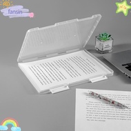 FANSIN Document Organizer, Plastic  Transparent Storage Box, Simplicity Square Shape A4A5 Paper Stor