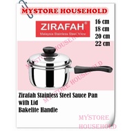 Zirafah Stainless Steel Sauce Pan / Sauce Pot / Cookware (16cm / 18cm / 20cm / 22cm)