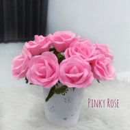 Bunga mawar flanel pink / Bunga Flanel
