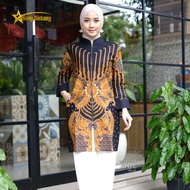 Atasan Batik Tunik Wanita Premium Lapis Furing Erro Pakaian Cewek Kantoran Kondangan Premium Elegan 