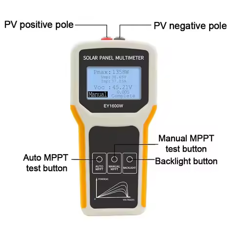 EY1600W High Precision LCD Intelligent MPPT Solar Panel Tester Instrument Energy System Solar Module