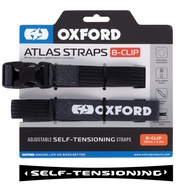 Oxford Atlas B-Clip 26mm x 2.0m (Pair)-Asphalt - Motorcycle Luggage Straps
