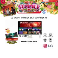 [ผ่อน 0% 10 ด.]LG SMART MONITOR 31.5” 32U731SA-W (IPS 4K 60Hz)/ประกัน 3 Years Onsite