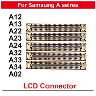 1-5pcs Original LCD FPC Screen Connector For Samsung Galaxy A12 A13 A23 A22 A24 A32 A33 A34 A02 on m