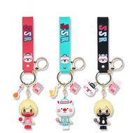 H4-Cartoon Keychain Trendy Star Rabbit Keychain