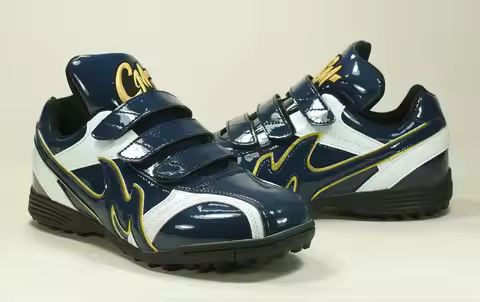 Low-Top Baseball Training Shoes Deep Blue Rubber Bottom Cleats Unisex Sports Shoes for Natural Grass