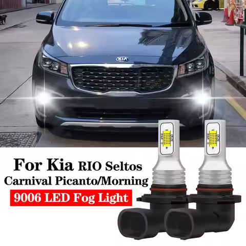 BMTxms 2PCS 9006 HB4 LED Car Fog Light DRL Lamps For KIA Carnival 2015-2020 PICANTO III JA 2017-2020