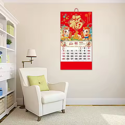 2026 Year The Horse Wall Calendars Chinese Lunar Date Calendar Tear Off Daily Calendar Hanging Lucky