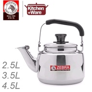 Zebra Stainless Steel Prima Whistle Kettle 2.5L/3.5L/4.5L