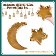 Eid Mubarak Food Trays Metal Moon Star Shaped Eid Mubarak Islam Muslim Food Serving Tray