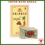 Korean Ganoderma Red Ginseng Tea Bio Apgold, Box Of 100 Packs - Premium Wooden Box Ginseng Tea