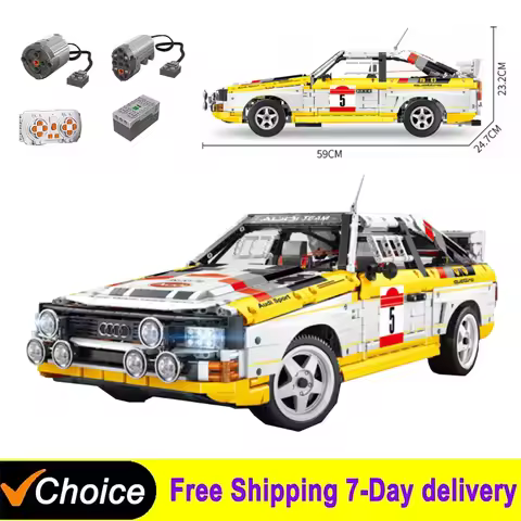 3887Pcs Technical 1:8 City Super Speed S1 Sports Car Building Blocks Remote Control Quattro Vehicle 