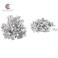 100Pcs 2.5mm Wire Rope Sleeves Clip Cable Crimps & 120 Pcs Crimping Loop Sleeve 2mm Diameter Wire Ro