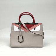 FENDI PETITE2JOURS小號惡魔眼睛拼色牛皮銀扣