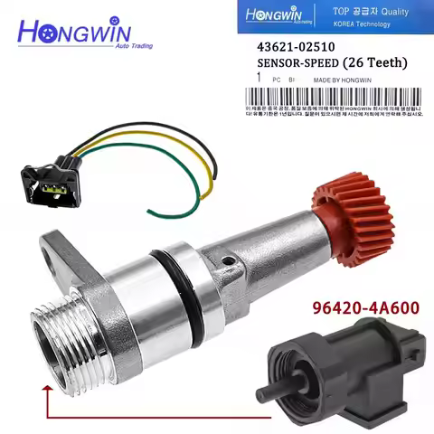 43621 02510 Transmission Speed Sensor Fits Hyundai i10 Eon Kia Picanto 08-15 D3FA, G4HE, G4HG 43624-